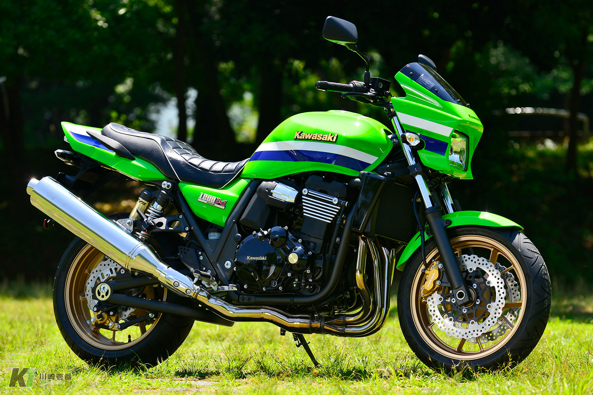 ZRX1200ダエグ シートカウル 右 濃緑M 14091-1701 カワサキ 純正  バイク 部品 ZR1200D ZRT20D タイガーカラー 修復素材に ペイント素材に 車検 Genuine:22316777